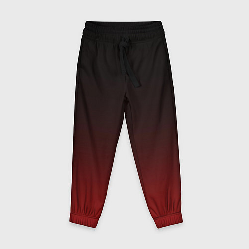 Детские брюки Градиент от тёмного до тёмно красного / 3D-принт – фото 1