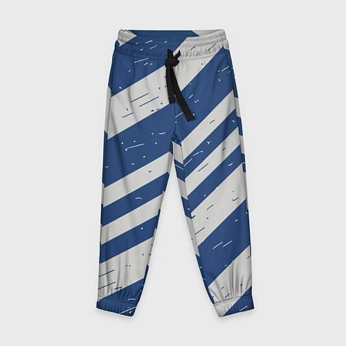 Детские брюки Сине-белый шик / 3D-принт – фото 1