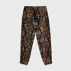 Брюки детские Волнистый этнический орнамент, цвет: 3D-принт