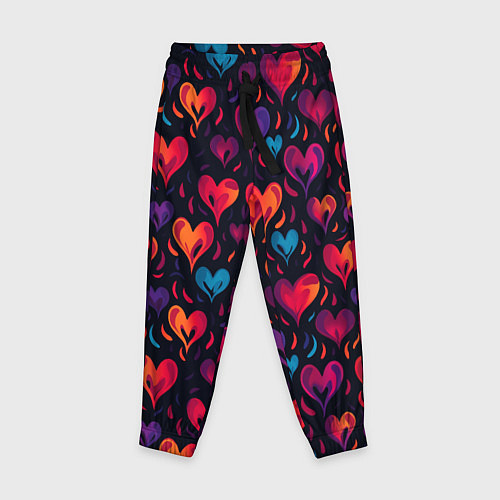 Детские брюки Паттерн с сердцами / 3D-принт – фото 1