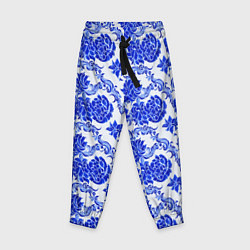 Брюки детские Гжель классика, цвет: 3D-принт