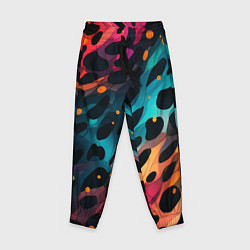 Детские брюки Разноцветный леопардовый паттерн