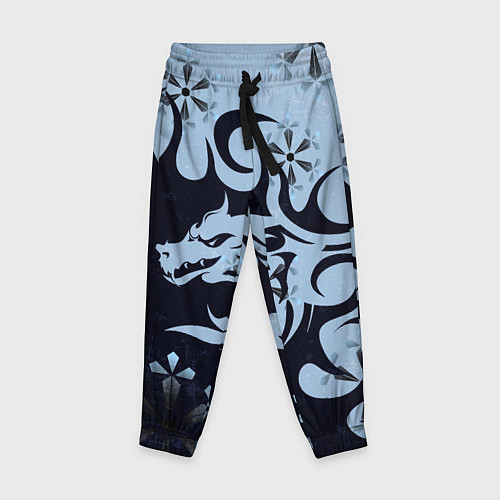 Детские брюки Дракон со снежинками / 3D-принт – фото 1