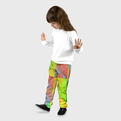 Брюки детские Разноцветные фигуры, цвет: 3D-принт — фото 2