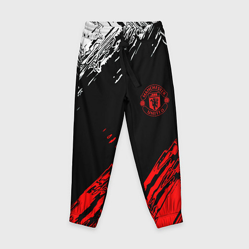 Детские брюки ФК Манчестер Юнайтед спортивные краски / 3D-принт – фото 1