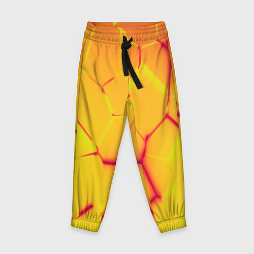 Детские брюки Плиты желтые броня / 3D-принт – фото 1
