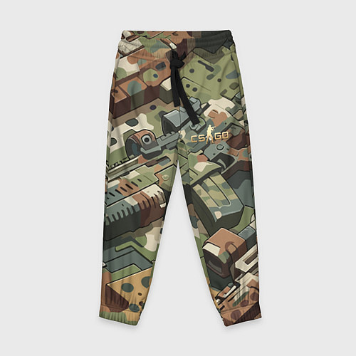 Детские брюки Контр Страйк - милитари стиль / 3D-принт – фото 1