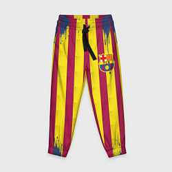 Брюки детские Полосатые цвета футбольного клуба Барселона, цвет: 3D-принт