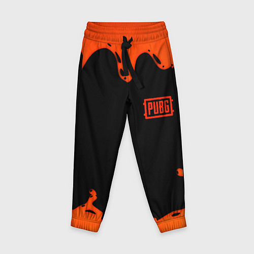 Детские брюки PUBG orange splash / 3D-принт – фото 1