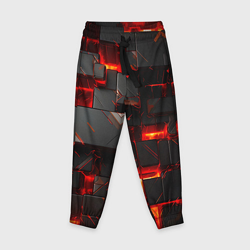 Детские брюки Неоновые квадратики / 3D-принт – фото 1