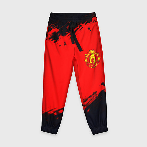 Детские брюки Manchester United colors sport / 3D-принт – фото 1