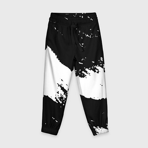 Детские брюки Чёрнобелые краски / 3D-принт – фото 1