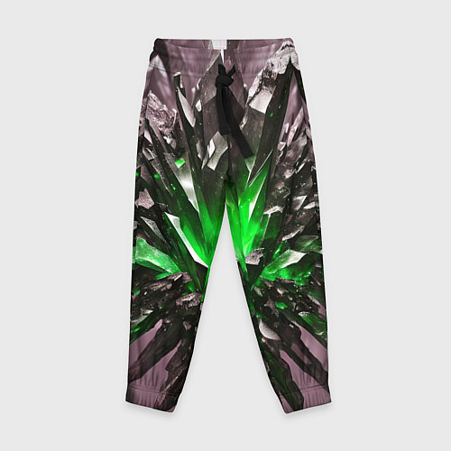 Детские брюки Драгоценный камень зелёный / 3D-принт – фото 1