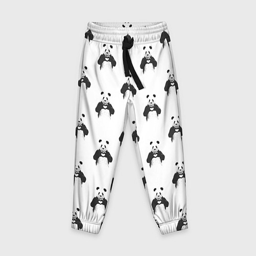 Детские брюки Panda love - pattern / 3D-принт – фото 1