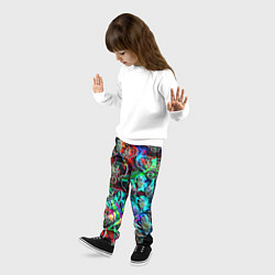 Брюки детские Слоники в орнаменте, цвет: 3D-принт — фото 2