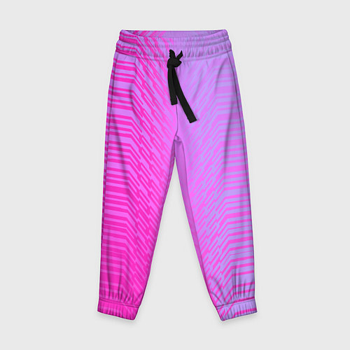 Детские брюки Розовые градиентные линии / 3D-принт – фото 1