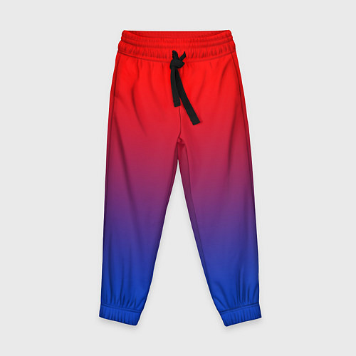 Детские брюки Красный и синий градиент / 3D-принт – фото 1