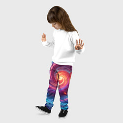 Брюки детские Яркая неоновая галактика - нейросеть, цвет: 3D-принт — фото 2