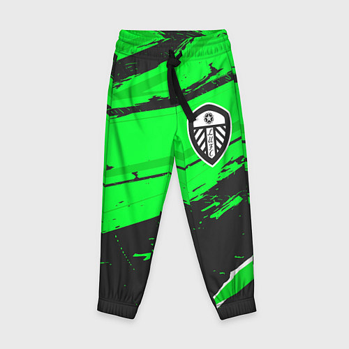 Детские брюки Leeds United sport green / 3D-принт – фото 1