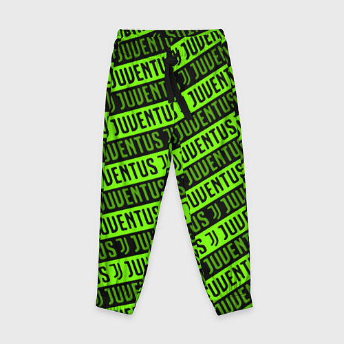 Детские брюки Juventus green pattern sport / 3D-принт – фото 1