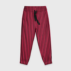 Детские брюки Красно-розовый полосатый