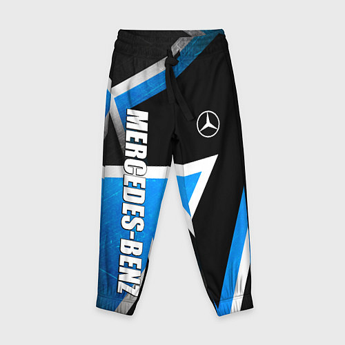 Детские брюки Mercedes - blue metal / 3D-принт – фото 1