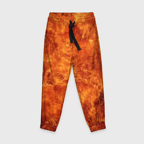 Детские брюки Пламя 8бит текстура / 3D-принт – фото 1
