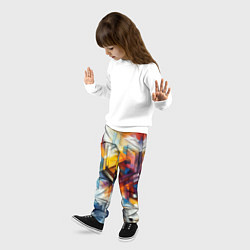 Брюки детские Абстрактные фигуры, цвет: 3D-принт — фото 2
