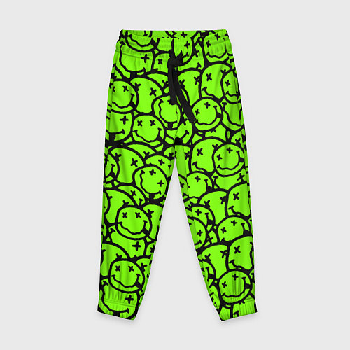 Детские брюки Nirvana токсичный смайл / 3D-принт – фото 1