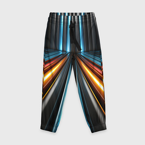 Детские брюки Неоновый путь из труб / 3D-принт – фото 1