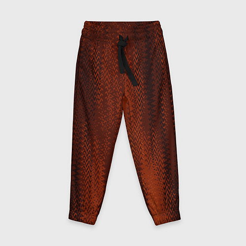 Детские брюки Ярко-коричневый волнистыми линиями / 3D-принт – фото 1