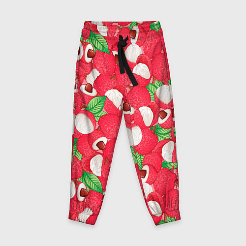 Детские брюки Экзотический фрукт личи / 3D-принт – фото 1