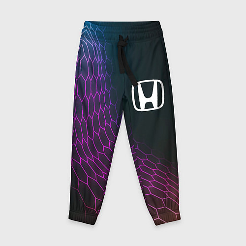 Детские брюки Honda neon hexagon / 3D-принт – фото 1