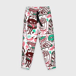 Брюки детские Монстры еды, цвет: 3D-принт