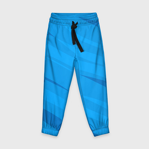 Детские брюки Насыщенный голубой полосами / 3D-принт – фото 1