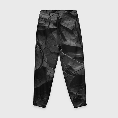 Детские брюки Текстура темной скалы / 3D-принт – фото 1
