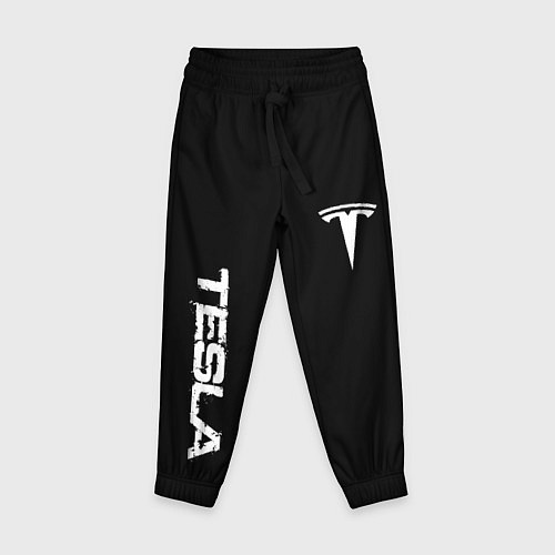 Детские брюки Tesla logo white / 3D-принт – фото 1