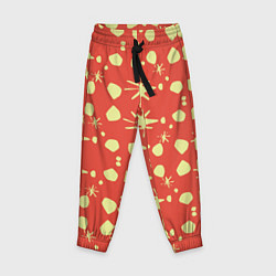 Детские брюки Лимонные пятна на красном цвете Фиеста