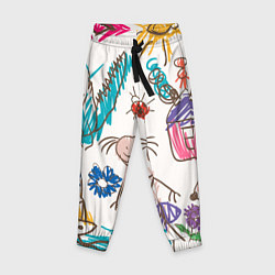 Брюки детские Детский принт, цвет: 3D-принт