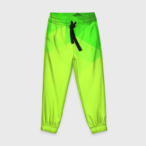 Детские брюки Кислотная геометрия лайм / 3D-принт – фото 1