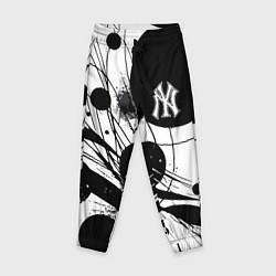 Брюки детские New York Yankees baseball team - abstraction, цвет: 3D-принт