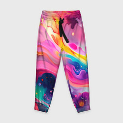 Брюки детские Акварельный узор, цвет: 3D-принт