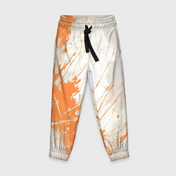Детские брюки Оранжевая краска на белом
