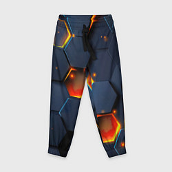 Брюки детские Шестигранники с подсветкой, цвет: 3D-принт