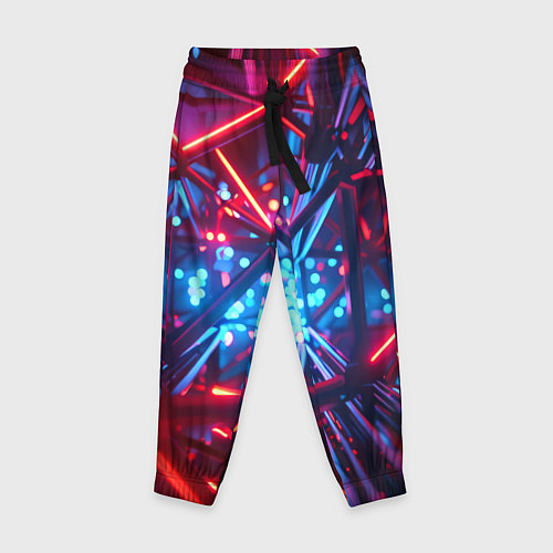 Детские брюки Неоновые трубки / 3D-принт – фото 1