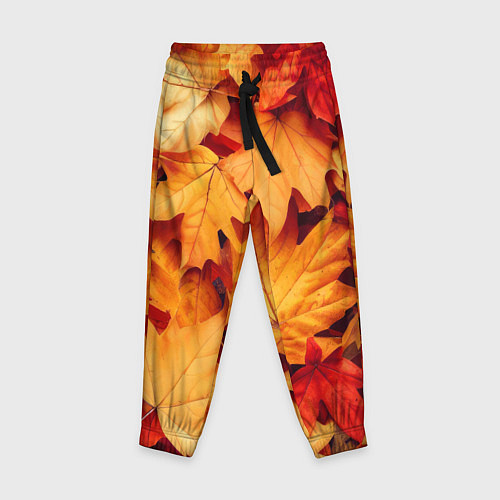 Детские брюки Осенние кленовые листья / 3D-принт – фото 1