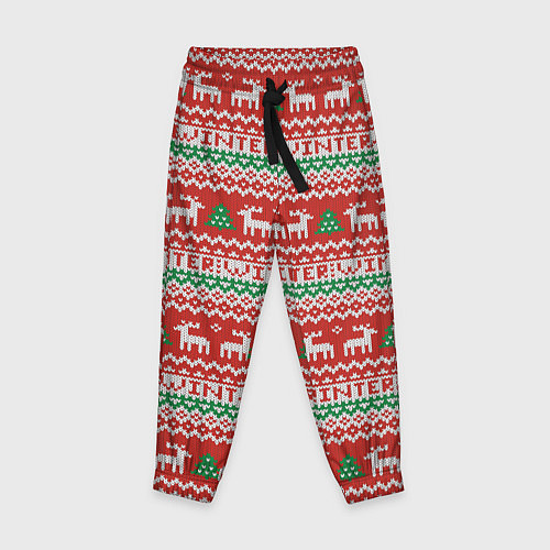 Детские брюки Deer christmas pattern / 3D-принт – фото 1