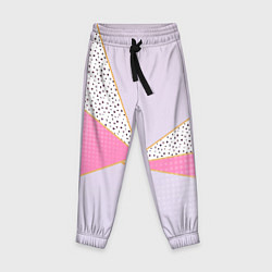 Брюки детские Геометрическая абстракция с треугольниками и пятни, цвет: 3D-принт