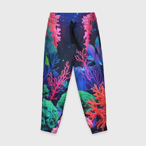 Детские брюки Подводный мир с кораллами / 3D-принт – фото 1