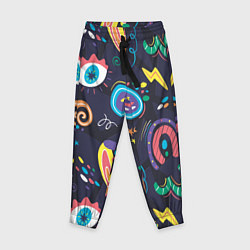 Брюки детские Космическая абстракция с глазами, цвет: 3D-принт